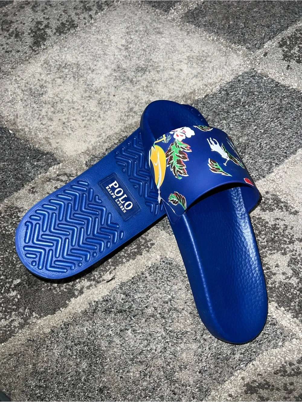 Polo Ralph Lauren Men's Size 12  Tropical Floral Casual Slide Sandals NWOT